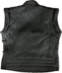 Chaqueta de Cuero Genuino Personalizada Harey Convertible con Logotipo en Relieve, Bordado 3D, Opción de Mangas Extraíbles y Forro Extraíble - Product Image 6