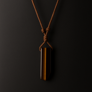 Tigers Eye Natural Crystal Pendant with Adjustable Rope Chain for Men and Boys - Product Image 4