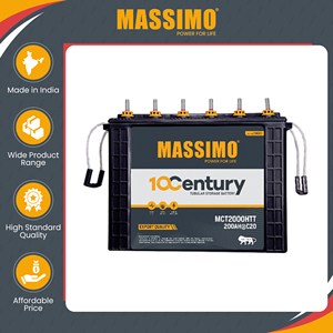 Batería Tubular Alta de Plomo-Ácido MASSIMO de 200Ah y 12V con Certificación ISO de Alto Rendimiento para Uso Solar e Inversores a Bajo Precio - Product Image 2