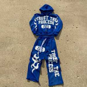 KERNEL APPAREL 2026 Autumn/Winter New 100% Cotton Breathable Eco-Friendly Velvet Warm Hoodie Sports <b>Pants</b> Two-Piece Set for Men - Product Image 3