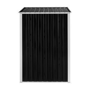 Casetta da Giardino in Metallo 6 X 4 FT Resistente per Esterni con Doppie Porte Scorrevoli Nera per Cortile e Patio - Product Image 5