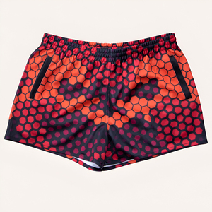 Wholesale Custom 100% Polyester Custom Footy Shorts Summer Fashion <b>Women</b> Youth Plus Size Rugby Footy Shorts Customized - Product Image 4