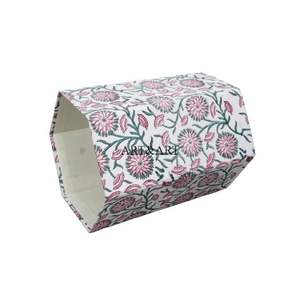 Poubelle hexagonale élégante en papier de coton fait main, ouverte en dessus, pour usage intérieur/extérieur, idéale pour le bureau, vente en gros - Product Image 4