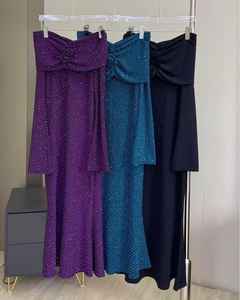 Vestido de Noche Largo con Pedrería Rizya, Elegante Vestido de Fiesta para Mujer, Estilo Moderno y Recto - Product Image 4