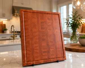 Planche à découper rectangulaire en bois antidérapante, emballage individuel, compatible lave-vaisselle, planche à découper moderne en bois - Product Image 5