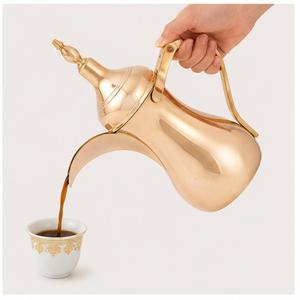 Luxury Rose Gold Arabic Dallah Coffee <b>Pot</b> Traditional Stainless Steel Thermal Kettle for Ramadan Hospitality and Majlis Events - Product Image 4