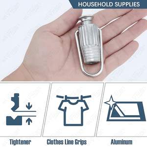 Tensor de cuerda de aluminio de alta resistencia 61 x 26 mm para ajustar tendederos, uso en exteriores e interiores - Product Image 3