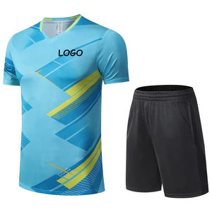 Camiseta Deportiva Profesional Azul para Hombre y Mujer, Personalizable, de Secado Rápido, para Tenis de Mesa, Bádminton, Voleibol, Running, para Niños, Económica - Product Image 4