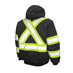 Veste de sécurité haute visibilité pour homme, respirante, en polyester, avec fermeture éclair, pour la sécurité routière et la protection au travail, au meilleur prix - Product Image 3