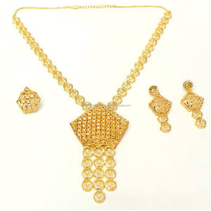 Conjunto de collar de mujer chapado en oro de 24 quilates de Dubái, colección de diseñadores de alta calidad, joyería llena de oro, precio de descuento, nuevo - Product Image 3