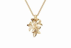Pendentif en or et diamants 0,289 carat, 22 diamants, or jaune, rose, 9k, 14k, 18k, collier de luxe pour femme, breloque taille ovale - Product Image 6
