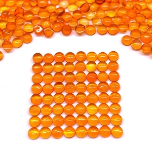 Opale orange naturelle, cabochon rond de 3 mm, pierres précieuses en vrac, prix de gros, lot en vrac pour la création de bijoux, pierre semi-précieuse - Product Image 4