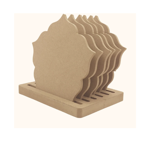 Sous-verres en MDF de 6 mm d'épaisseur, sous-verres hexagonaux en bois, tapis antidérapants, décoration de table, design moderne, sous-verres en MDF - Product Image 4