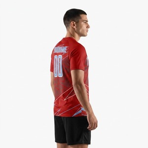 Maillot de football ajusté, respirant, à séchage rapide, antibactérien, 100 % polyester, avec graphique personnalisé sublimé, style vintage, pour fans et équipes sportives - Product Image 2