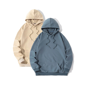 <b>Men</b> <b>Orange</b> Hooded <b>Sweatshirt</b> Regular Fit Solid Color Casual Pullover with Front Pocket French Terry Fabric - Product Image 6