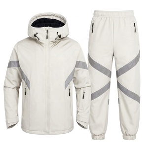 Conjunto Deportivo de Invierno para Hombre, Transpirable, con Cremallera Completa, Chaqueta y Pantalones de Poliéster con Bolsillos Laterales - Product Image 1