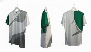เสื้อฟุตบอลชาย สีขาวเขียว แขนสั้น คอกลม ระบายเหงื่อได้ดี ผลิตจากโพลีเอสเตอร์ พิมพ์ลายแบบซับลิเมชั่น ทรงปกติสำหรับผู้ใหญ่ ใส่ได้ทุกฤดู - Product Image 6