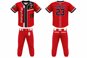 Uniforme de baseball personnalisé, maillot à boutons, pantalon à rayures fines, sublimation, vêtements d'équipe, fabricant OEM ODM - Product Image 5