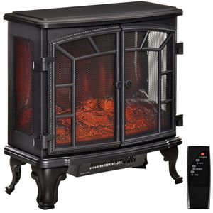 Caminetto Elettrico da 27 Pollici con Fiamme LED Realistiche e Legna, Telecomando, Protezione dal Surriscaldamento, Garanzia di 7 Anni - Product Image 1