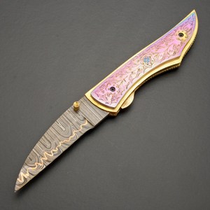 Cuchillo Multiusos SHARP POINT TRADES, Hoja Recta de Acero de 0.5mm de Grosor, Mango de Madera, Accesorios de Latón - Product Image 2