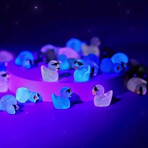 24 Canards Lumineux avec Lunettes de Soleil, Mini Figurines d'Animaux en Résine, Ornements de Jardin pour Jardin Féerique, Accessoires Artistiques, 24 Canards Lumineux - Product Image 3