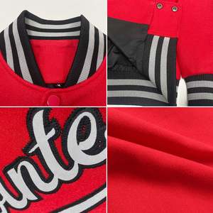 Chaqueta de Béisbol Varsity de Diseño Exclusivo Personalizada con Cierre de Broches, Chaqueta de Equipo con Nombre y Número del Jugador Personalizados, Fabricante de Marca Privada OEM - Product Image 5