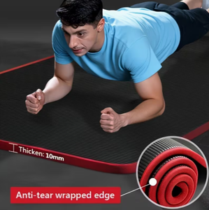 Colchoneta de Ejercicio Gruesa de 10 mm con Borde Reforzado Antidesgarro para Entrenamiento Físico en Gimnasio - Product Image 1