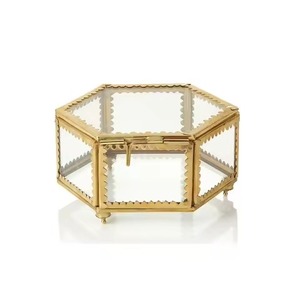 Creative Metal Glass Jewelry Storage <b>Box</b> Organizer for Rings <b>Earrings</b> Necklace Accessories - Product Image 3