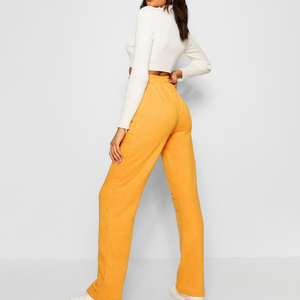 Pantalon de survêtement décontracté de haute qualité pour femme, avec logo personnalisé, poches, style streetwear, fitness, extérieur, design uni - Product Image 3