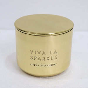 Solid Brass Candle Jar in Glossy Finish with Lid Luxury Brass Candle Jar for gift Party wedding and home Decor Custom Logo jar - Product Image 1