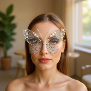 Adesivi con strass per il viso Ilan, design a farfalla per decorazione facciale 36138 - Product Image 2