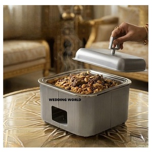 Square Stainless Steel <b>Food</b> Warmer Latest Trending Design Luxury <b>Food</b> Warmer Hot Selling Luxury Casserole For Saudi Market - Product Image 1