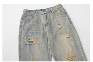 High Waist Dark Wash Straight Leg Denim <b>Jeans</b> Cotton Heavyweight Streetwear Vintage <b>Winter</b> Regular Fit Button Closure - Product Image 2