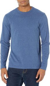 Camiseta de Hombre, Color Gris Oscuro, Manga Larga, Cuello Redondo, Corte Regular, Casual, Color Sólido, Tejida, 100% Algodón, Nueva Colección 2026, Hecha a Medida - Product Image 3