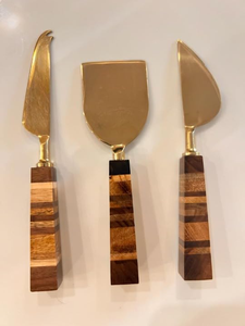<b>Cheese</b> Tools Cutter Mini Butter Spreader Wooden Handle Stainless Steel Metal Handle <b>Cheese</b> <b>Knife</b> <b>Set</b> - Product Image 3