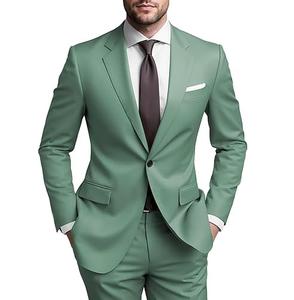 Nuevo Traje de Hombre de Negocios de Diseño Personalizado de Alta Calidad, Trajes Elegantes con Pantalones y Chaqueta, Traje Formal Ajustado de Un Solo Pecho - Product Image 3