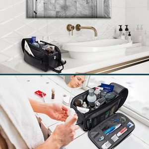 Neceser de viaje de cuero premium diseñado para viajes de negocios, vacaciones y artículos esenciales de aseo diario a bajo precio. - Product Image 1