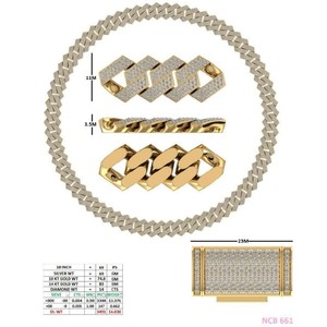 Collier Miami Cuban Link 11 mm, lourd, entièrement pavé de diamants ronds de laboratoire, style hip-hop, tendance, unisexe, pour tous les jours - Product Image 1