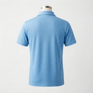 Camiseta Polo Azul Claro Personalizada para Hombre, Manga Corta, Ropa Deportiva de Golf, Uniforme de Trabajo, Fabricante Mayorista OEM ODM - Product Image 2