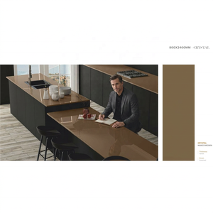 Cristal gris mat 800x2400mm 80x240cm couleur corps résistant aux rayures 1.5cm d'épaisseur dalle de porcelaine carreaux de pierre par Vistaar Granito - Product Image 4