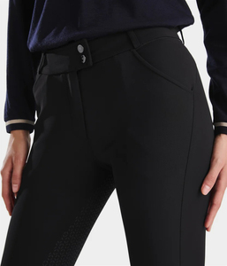 Pantalones de equitación profesionales para mujer con agarre completo, pantalones ecuestres transpirables de tela elástica, pantalones de equitación con agarre completo. - Product Image 3