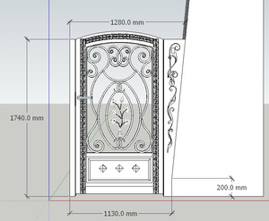 Puerta Frontal de Hierro Forjado de Primera Calidad y Puertas Dobles Decorativas para Proyectos de Entrada de Villas Elegantes - Product Image 2