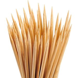 Spiedini di bambù da 6 pollici, 100 pezzi, per shish kebab, frutta, antipasti, cocktail - Accessori per barbecue - Product Image 3