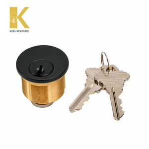 Cerradura de Cilindro de Embutir de 25 mm con Llave Plana Negra, Garantía de 30 Años del Fabricante, 2 Llaves Incluidas - Product Image 6