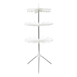 Nuevo diseño de tendedero giratorio de 3 niveles, tendedero de ropa portátil para interiores, soporte de secado personalizable. - Product Image 3