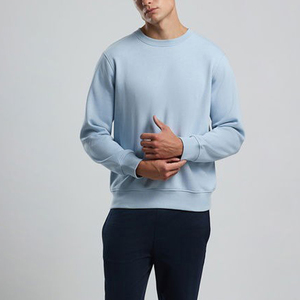 Sweat-shirt pour homme à col rond en coton épais surdimensionné, personnalisable avec impression OEM - Product Image 2