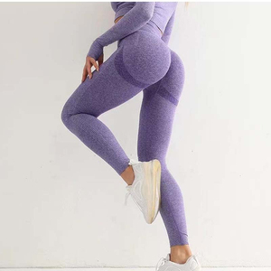 Professional Manufactures 100% <b>Top</b> High Quality Women Yoga Leggings Solid Legging Sportswear Elastic High Waist Slim Gear - Product Image 2