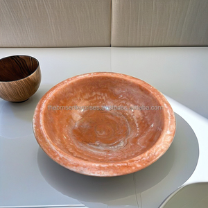 ชามสลัดเรซินอีพ็อกซี่สีส้มสำหรับผลไม้หวานและสลัดงานฝีมือที่ทันสมัยชามผลไม้ตกแต่งเรซิ่น - Product Image 3