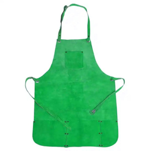 Cowhide Split <b>Leather</b> Heavy-Duty Double Stitched Sleeveless Welders <b>Apron</b> Industrial Safety Fire Resistant Breathable Body - Product Image 3