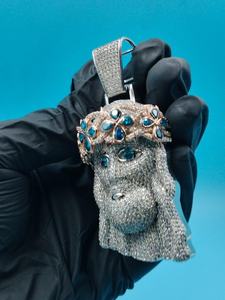 จี้พระเยซูชุบทองคำ 18K ประดับเพชรโมอิสซาไนต์สุดหรู ดีไซน์ฮิปฮอป เงินแท้ 925 ผ่านการทดสอบเพชร - Product Image 2